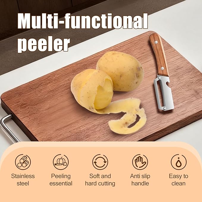 2025 New Kitchen Multifunctional Vegetable Peeler, 2 in 1 Stainless Steel Single Blade Peeler Tool with Bottle Opener