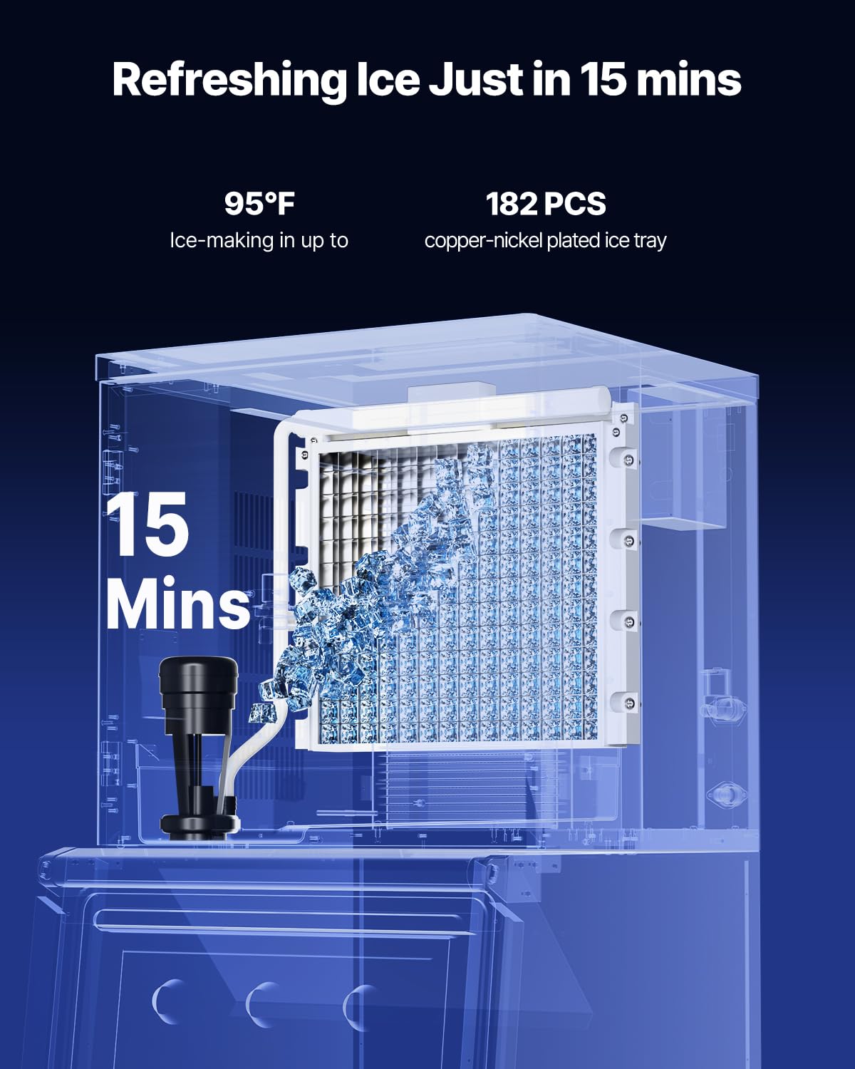 VEVOR Commercial Ice Maker Machine-Head 500 lbs/24 h, 22 Inch Stainless Steel Industrial Ice Machine, Self-Cleaning and Scheduled Ice Making, Modular Ice Cube Machine for Restaurant Hotel - Head Only