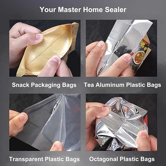 Food Bag Sealer Mini Hand Pressure Heat Sealing Machine Portable Handheld Vacuum Sealer 110V 600w for Poly Bag PVC heat shrink films