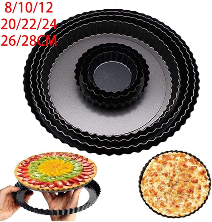 Cake Tin， Non-Stick Cake Mould, Baking Tools Baking Mold,Cake Mould,Baking Baking Tray Metal Nonstick Pans Carbon Steel Cake Pie Mold Removable Bottom Tart Quiche Pan Oven Baking Tray Dish Bakeware 1P