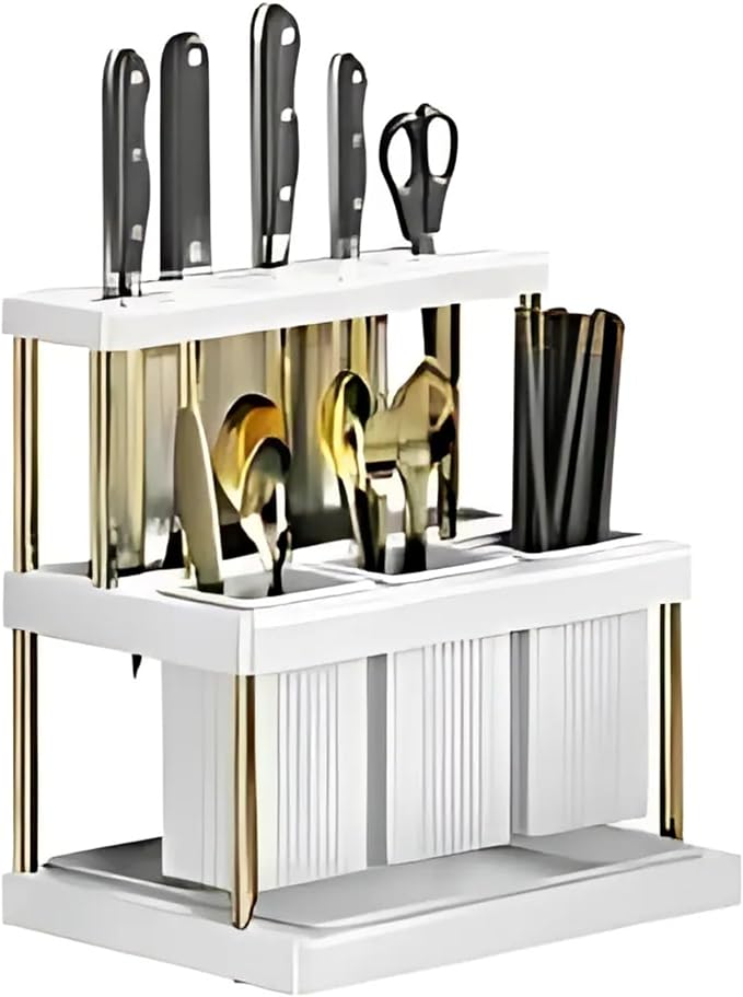 Multi-Functional Kitchen Storage Rack – Premium Organizer for a Clutter-Free Space(white)