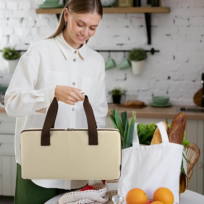 Beautyflier Carrying Bag for Mueller UltraToast 2 Slice Toaster, Portable Carry Case for 10'' Long Slot Bella 2 Slice Toaster, Travel Storage Bag with Hand Strap, Durable and Long-Lasting (Bag Only)