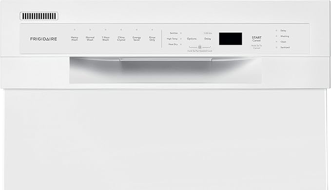 Frigidaire 18 in. ADA Compact Front Control Dishwasher in White with Dual Spray Arms, 52 dBA, includes room-of-choice delivery