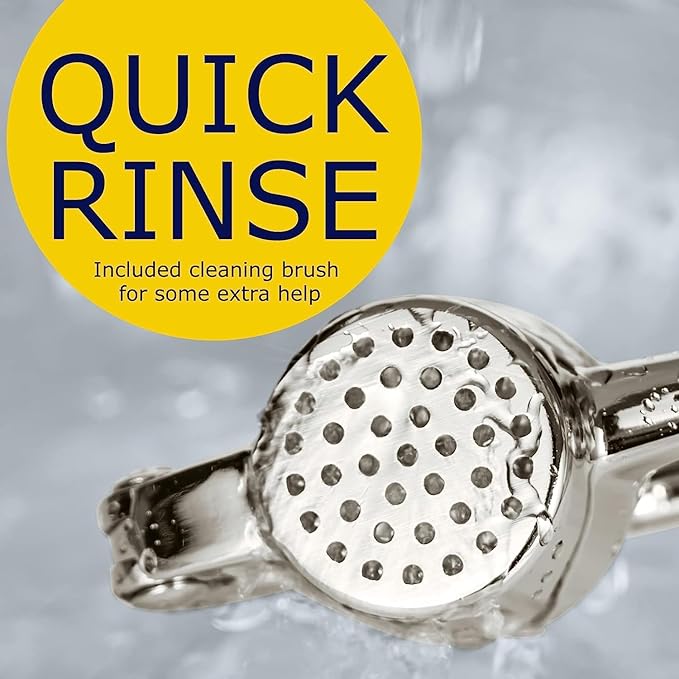 Premium Garlic Press Stainless Steel - Elevate Your Culinary Experience with Our Premium Garlic Mincer, Crusher & Peeler Set, Dishwasher Safe & Rust-proof (Imperial Silver)