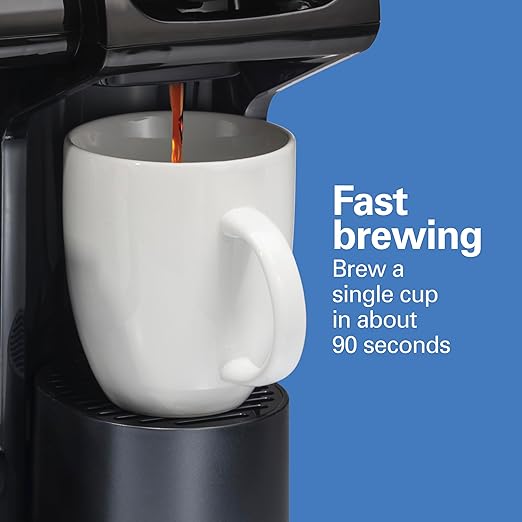 Hamilton Beach FlexBrew Trio 2-Way Coffee Maker, Compatible with K-Cup Pods or Grounds, Combo, Single Serve & Full 12c Pot, Black - Fast Brewing (49902JN)