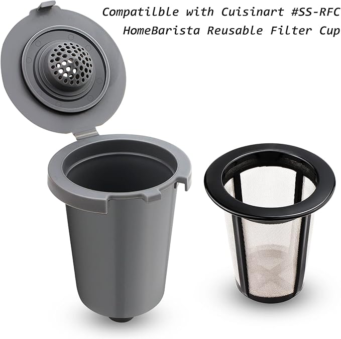 Reusable Filter Cup for Cuisinart, Gray (2 Pack)