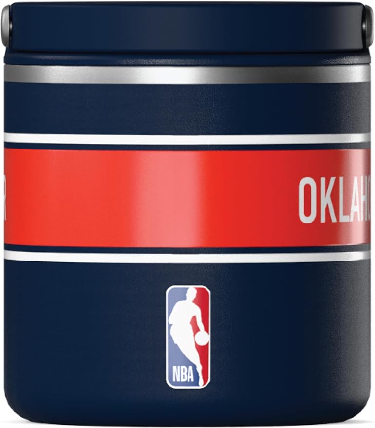 Hydrapeak x NBA Officially Licensed Oklahoma City Thunder 25oz Stainless Steel Vacuum Insulated Food Jar with Handle, Wide Mouth Leak-Proof Soup Jar for Adults, 10 Hours Hot & 16 Hrs Cold