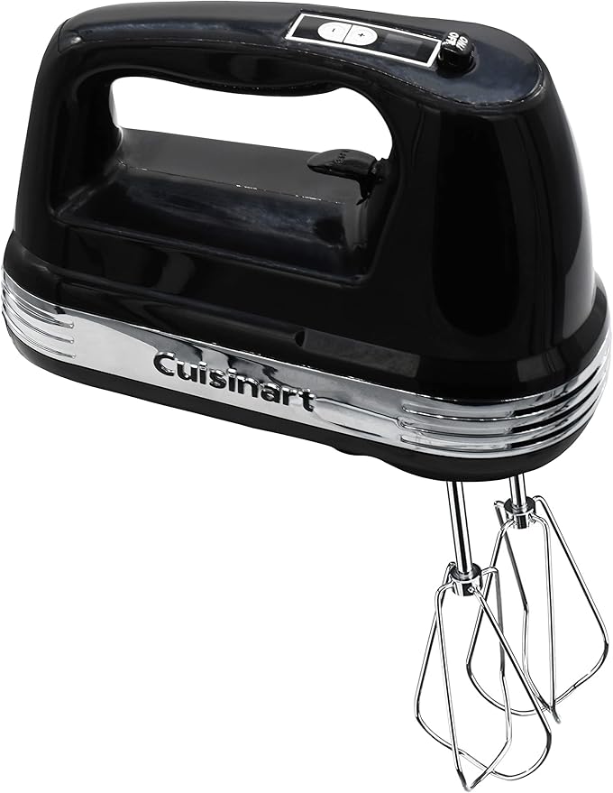 Cuisinart Power Advantage Plus 9-Speed Hand Mixer, 220W-Motor Hand Blender Electric Mixer with 9 Speed Settings, XL Dishwasher-Safe Beaters, 3 Low Mixing Speeds, Storage Case, Black
