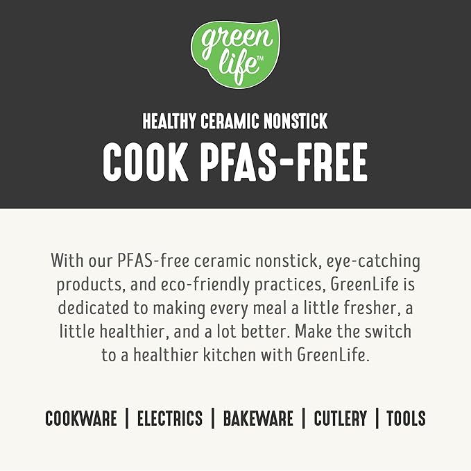 GreenLife Rice Cooker with Removable PFAS-Free Ceramic Nonstick Pot, 3-Cups Uncooked/6-Cups Cooked, Grains & Oatmeal Multicooker, Compact One-Switch Design, Auto Keep Warm, Easy Clean, Black