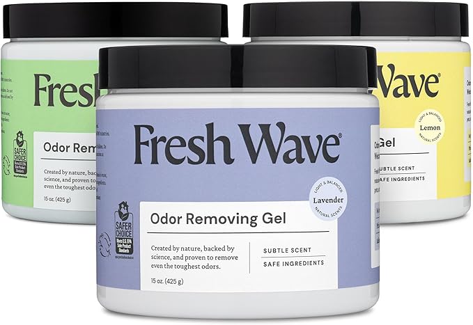 Fresh Wave Odor Removing Gels Bundle: (3) 15 oz. Gels - Lemon, Lavender, Original