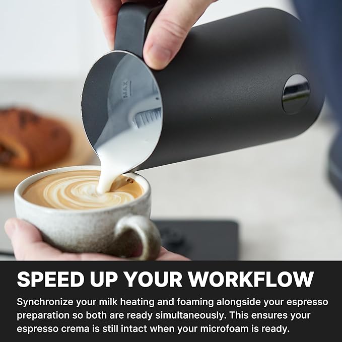 Subminimal NanoFoamer Milk Foamer Pro Gen-2 – Revolutionary Hands-Free Microfoam Maker for Cafe-Quality Foam, Coffee Bar Accessories for Dairy & Plant-Based Milk – US Plug Type