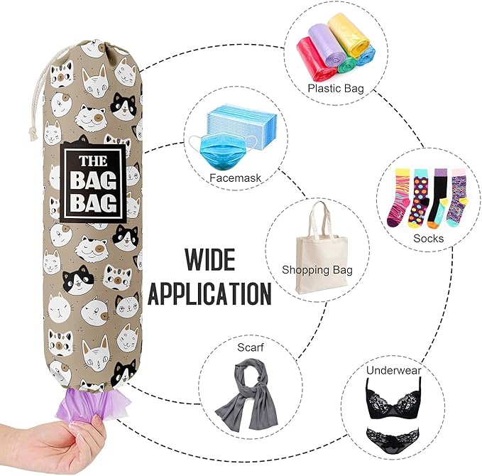 Funny The Bag Bag, Grocery Bags Holder Organizer For Shopping Bags, Wall Mount Plastic Bags Storage Container Dispensers, Gift For The Preferred Family And Friends