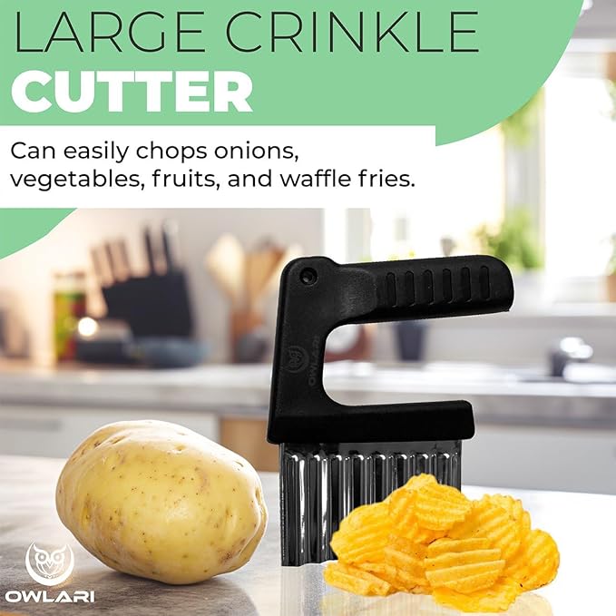 Avocado Tool 3 in 1 Includes Avocado Cutter, Pitter, Peeler – Pineapple Corer and Slicer Peeler – Crinkle Knife, Wavy Potato Cutter, French Fry & Fruit Slicer – Kitchen Gadgets Set