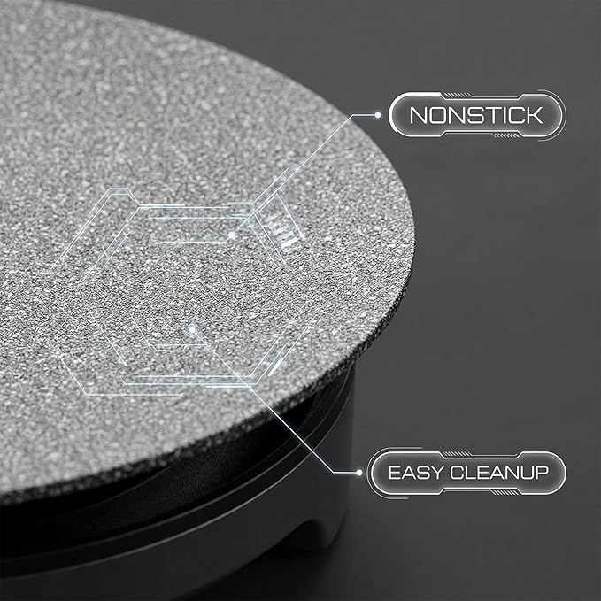 Indoor Smokeless Electric Griddle,Comales Para Tortillas Electricos, Portable Electric Korean Bbq Grill,Round Electric Griddle For Bbq, Tortillas, Steaks, Burgers, Pancakes (14.2 in)