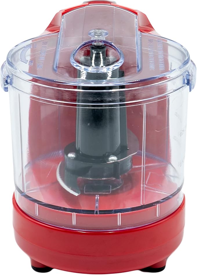 Better Chef 1.5-Cup Mini Food Processor | Stainless-Steel Blade | Pulse Switch (Red)