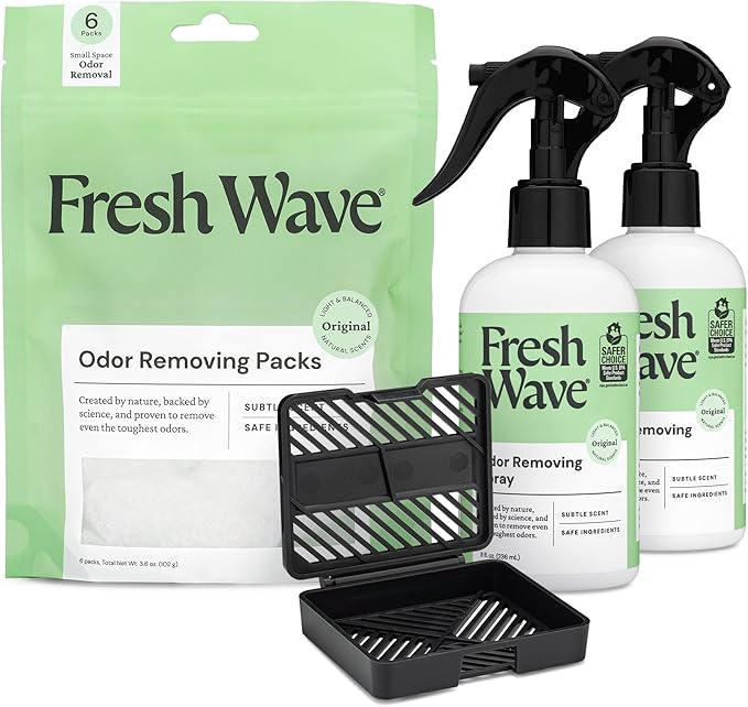 Fresh Wave Odor Removing Packs and Sprays Bundle: (2) 8 fl. oz. Sprays, (1) 6ct Packs and Pod Combo