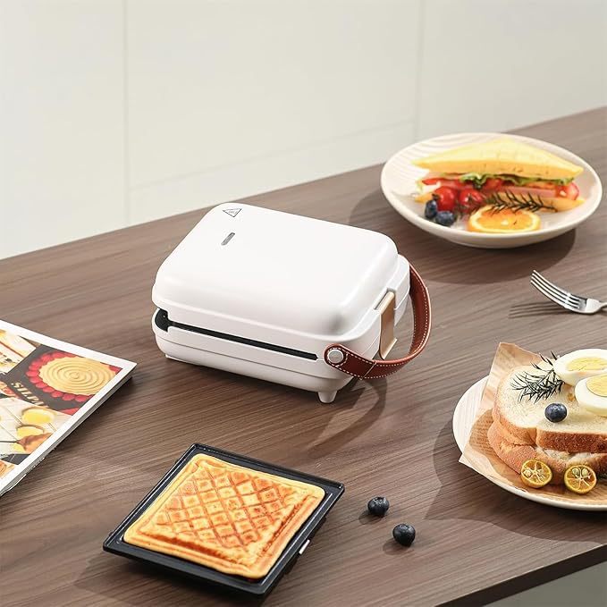 3 in 1 sandwich maker egg bubble waffle iron maker Intelligent temperature control pancake maker with removable plates Indicator Lights panni press for Afternoon tea breakfast dessert