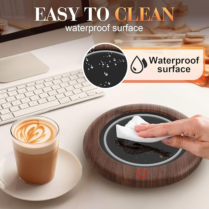Coffee Mug Warmer, 40W Coffee Cup Warmer for Desk with 3 Temp Settings, Auto Shut Off, Mug Warmer for Home & Office, Smart Electric Beverage Warmer for Heating Coffee, Tea, Water, Milk and Coco