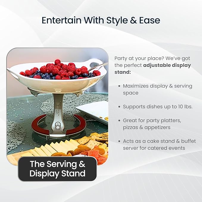 Trivae Pot Lid Holder – 4-in-1 Pot Lid Holder While Cooking, Pan Lid Holder, Trivet & Cake Stand – Versatile Kitchen Tool for Hot Pots, Serving & Display – Space-Saving, Heat-Resistant Stand