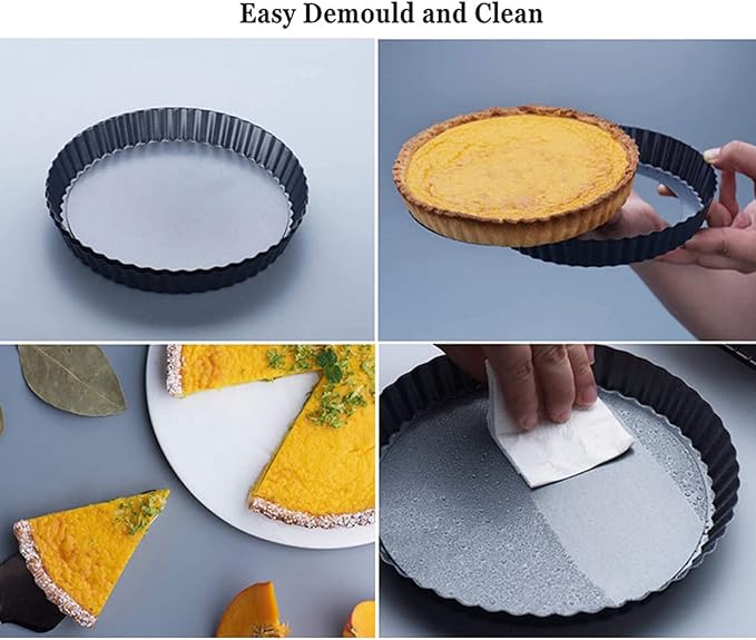 Cake Tin， Non-Stick Cake Mould, Baking Tools Baking Mold,Cake Mould,Baking Baking Tray Metal Nonstick Pans Carbon Steel Cake Pie Mold Removable Bottom Tart Quiche Pan Oven Baking Tray Dish Bakeware 1P