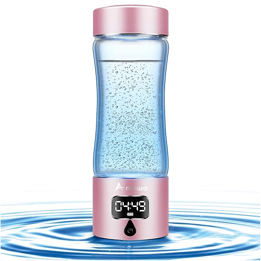 Hydrogen Water Bottle Generator with SPE/PEM Technology, 5000PPB,Portable Rechargeable Hydrogen Water Ionizer Machine for Home,Office, Gym,Travel -Gift for Holidays