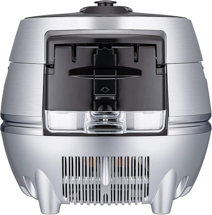 CUCKOO High Pressure Rice Cooker 10-Cup Uncooked / 20-Cup Cooked with Induction Heating Technology, Large Rice Maker with 17 Menu Options and Steam Plate, Voice Guide, Silver (CRP-CHSS1009FN)