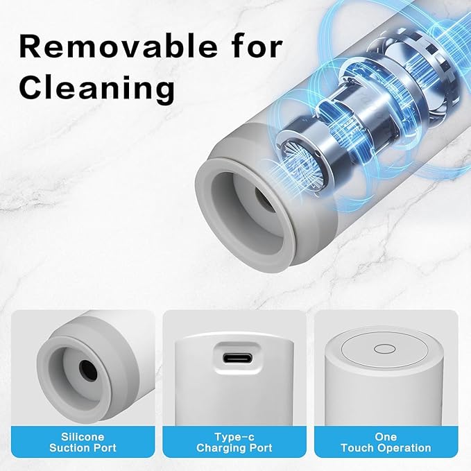 Handheld Vacuum Sealer for Food Powerful Vacuum Sealer Machine,Seal Meal Saver,Portable Food Sealer (Vacuum Sealer Machine + 2 Glass Vacuum Containers + 30 Reusable Vacuum Bags）
