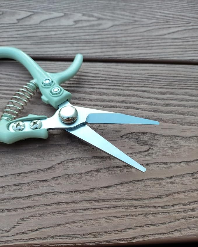 Fondwell 6" Pruning Shears Garden Scissors: Ultra Sharp Garden Clippers - Reliable Flower Snips for Trimming Small Plants