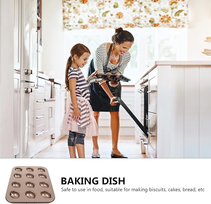 Cake Tin， Non-Stick Cake Mould, Baking Tools Baking Mold,Cake Mould,Baking Nonstick Baking Pan Metal Lemon Shape Bakeware Dish 12- Cup Non- Toxic Fondant Cookie Chocolate Mold Tray for Cupcake Jelly D