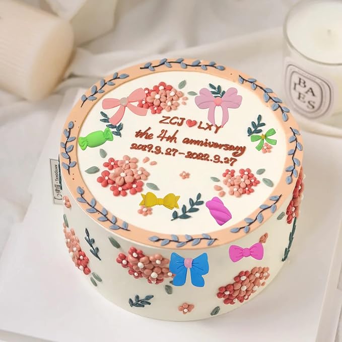 Bow Fondant Molds (3 Pcs) Candy Chocolate Cake Decorating Molds for DIY Candy, Marzipan, Mousse, Jelly, Sugar Craft Paste, Soap, Candles, Epoxy Crafts, Clay Molds, Wedding Dessert Place desk