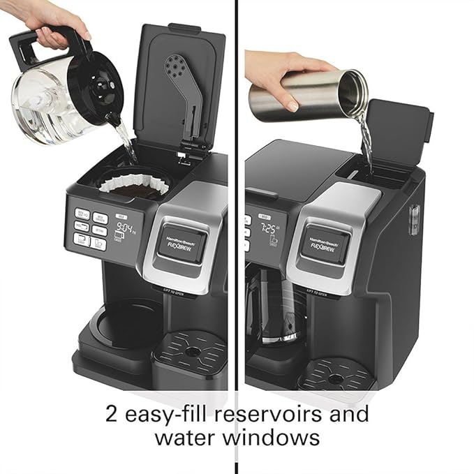 Hamilton Beach FlexBrew 2-Way Brewer Programmable Coffee Maker (49976) Bundle with Support Extension