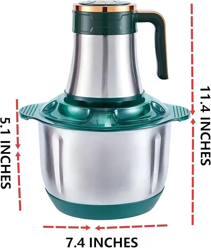 Electric Meat Grinder, 500W 5-Speed 5L Stainless Steel Food Processor, Multifunctional for Dough, Meat, Nuts & Vegetables, Hand Wash Only with Detachable Parts