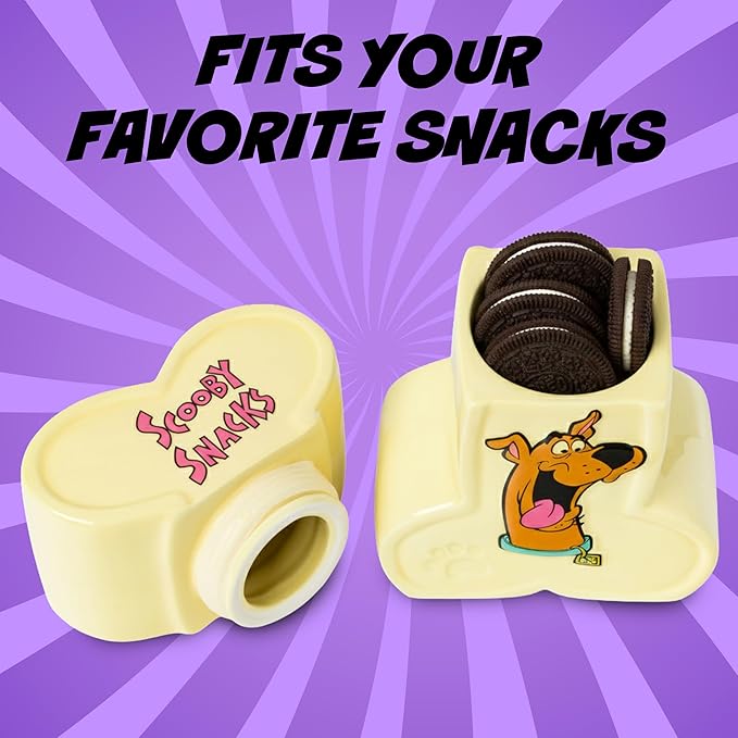 Silver Buffalo Scooby-Doo Scooby Snacks Sculpted Ceramic Snack Jar, 4.85” x 3” x 6.75”