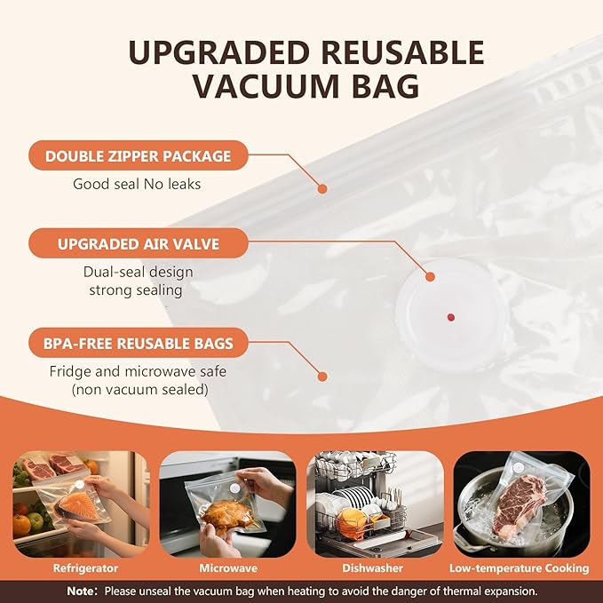 Vacuum sealer machine + Vacuum sealer bags