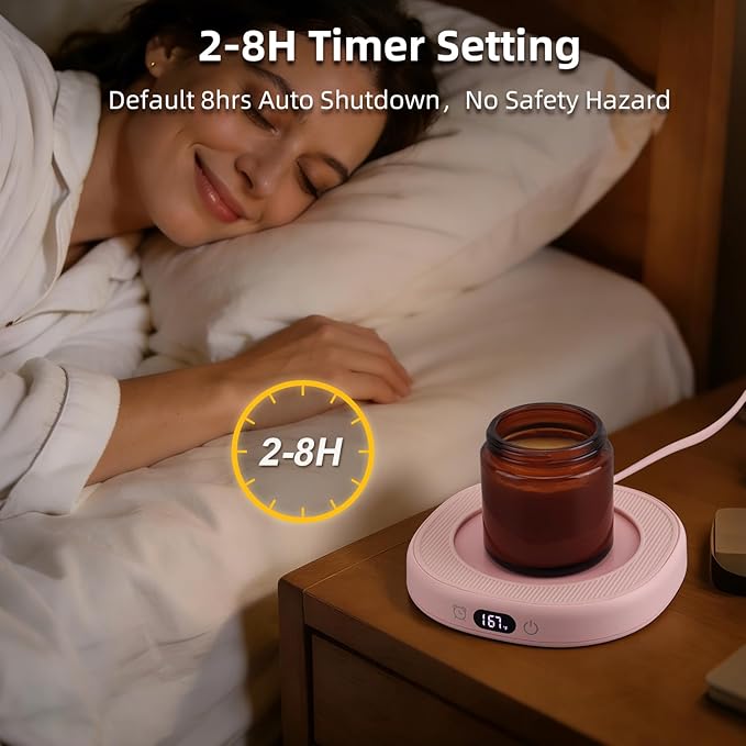 Coffee Mug Warmer & Best MOM Ever Mug Set, Smart Heated Electric Cup Warmer for Desk Office, 4 Temperature Control Beverage Tea Coffee Warmer, 8h Auto Shut Off Candle Plate, Women Mom Gifts from Son