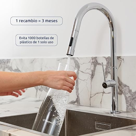 Tappwater Premium Water Filter Pitcher PitcherPro with SMR - 1,45L Glass Water Pitcher, Instant Filtration with Added Essential Minerals, removes limescale and +80 substances, Elegant Design