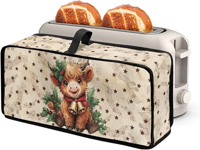 Toaster Cover 2 Slice Sunflower Cat Toaster Cover with Top Handle Small Appliance Covers, Heat-Resistant Anti-sputtering Kitchen Appliance Covers