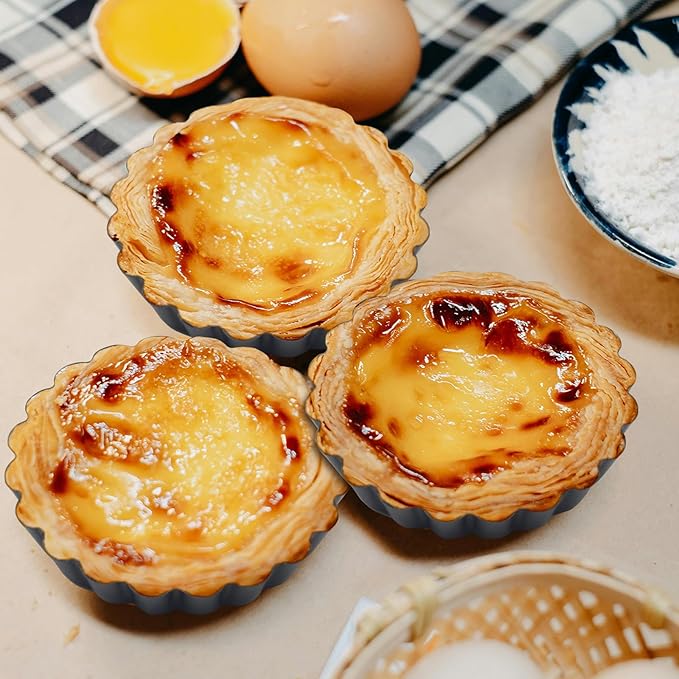Tart Pans with Removable Bottom, Quiche Pans Nonstick Fluted Tart Pans for Pie, Quiches, Tartlets (4 Inch-9Pcs)