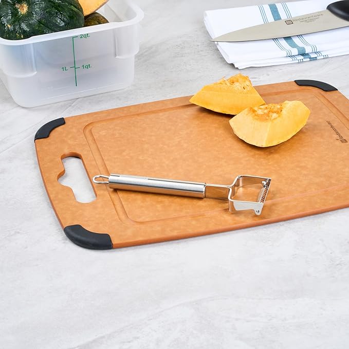 Restaurantware Stainless Steel Julienne Vegetable Peeler - German Standard Kitchen Peeler Dishwasher Safe, Sharp Blades, Ergonomic Handle - Potato Peeler for Potato, Apple, Cucumber