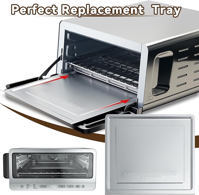 Air Fryer Accessories Compatible with Ninja Flip Air Fryer SP151, Crumb Tray with 4 Oven Liners, 100 PCS Parchment Paper Sheets, Air Fryer Basket and Baking Tray for Ninja Toaster Oven