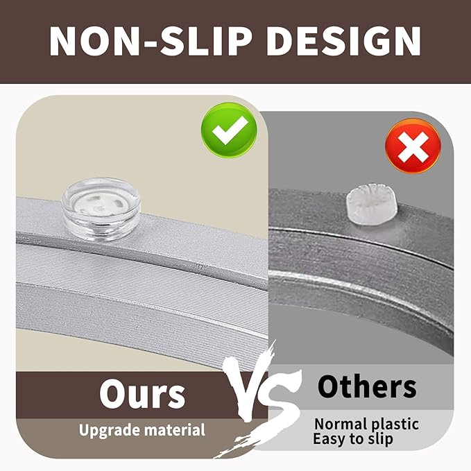 Lazy Susan Hardware Silent Non-Slip Turntable Aluminium Turntable Bearing for Round Dining Table TV Rotating Table 18 inch
