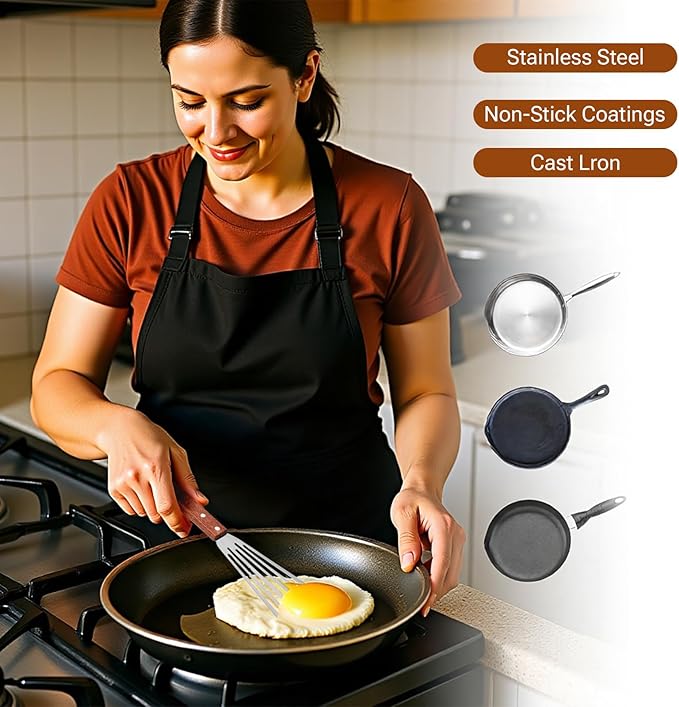 Stainless Steel Fish Spatula with Wooden Handle, Metal Spatula Flipping Foods, Slotted Fish Flipper, Brown 1 Pack