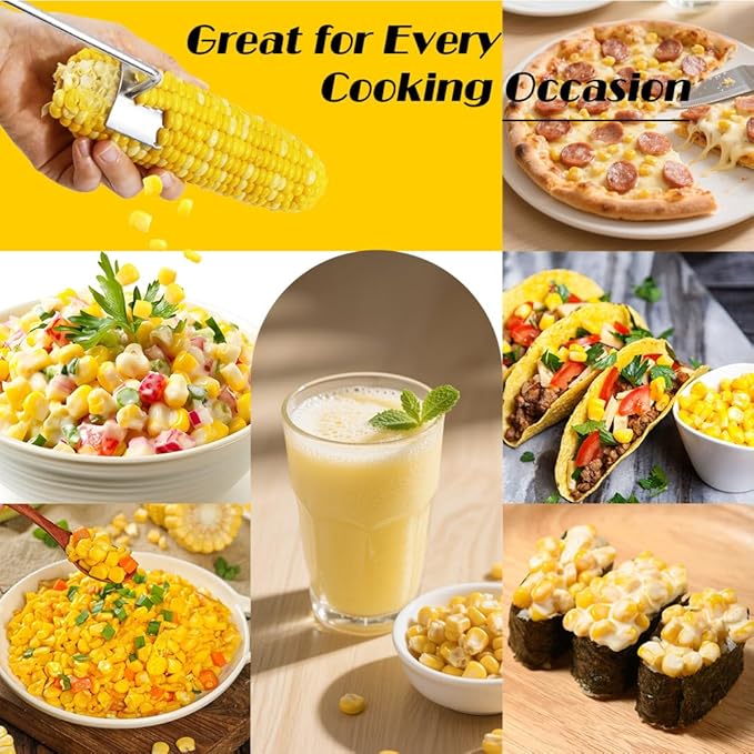 2pcs Corn Peeler,Corn Peeler For Cooked Corn On The Cob,Stainless Steel Corn Cob Stripper for Home Kitchens, Restaurant Chefs, Outdoor Dining Enthusiasts