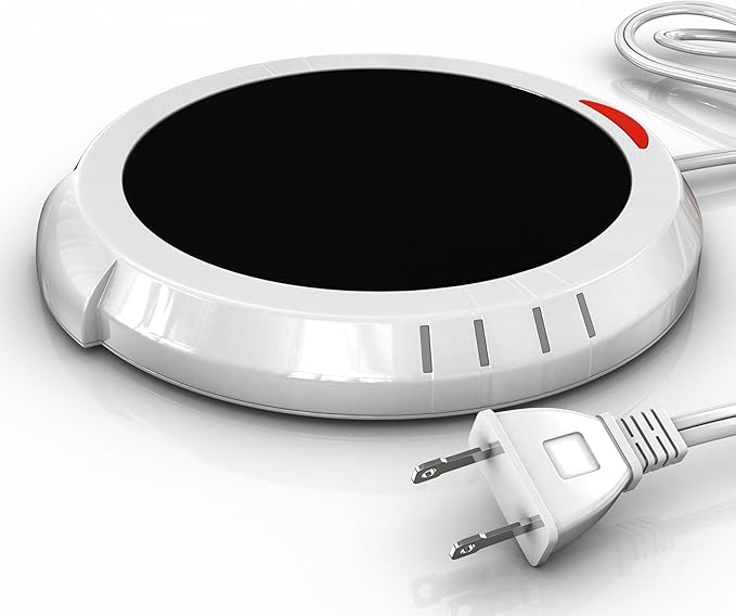Candle Warmer Plate Safely Releases Scents Without a Flame- Used as Candle Jar Warmer, Candle Melter, Coffee Warmer, Mug Warmer, Cup Warmer in Your Home & Office, 1 Pack, White