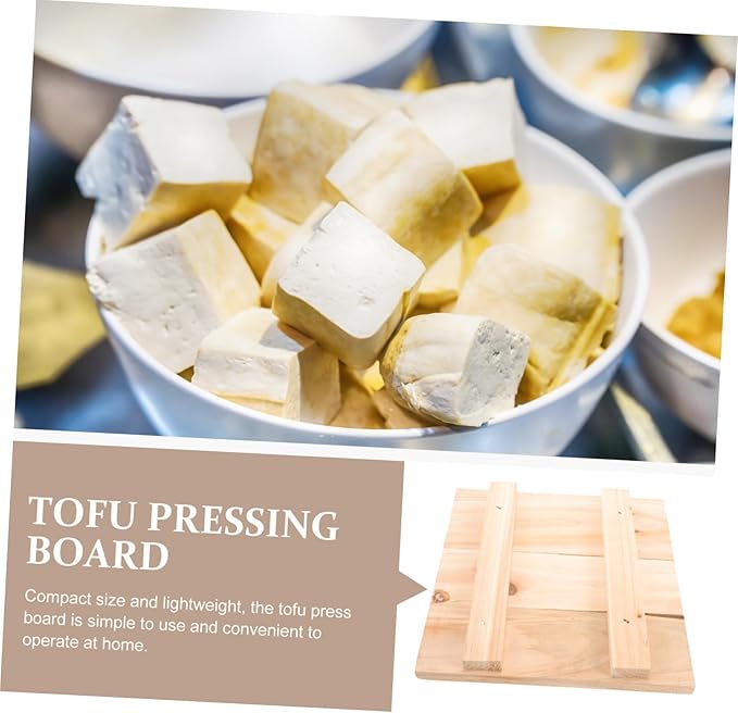 Cabilock Homemade Tofu Press Wooden Tofu Squeeze Mold Pressing Tool Chess Press Board Diy Wooden