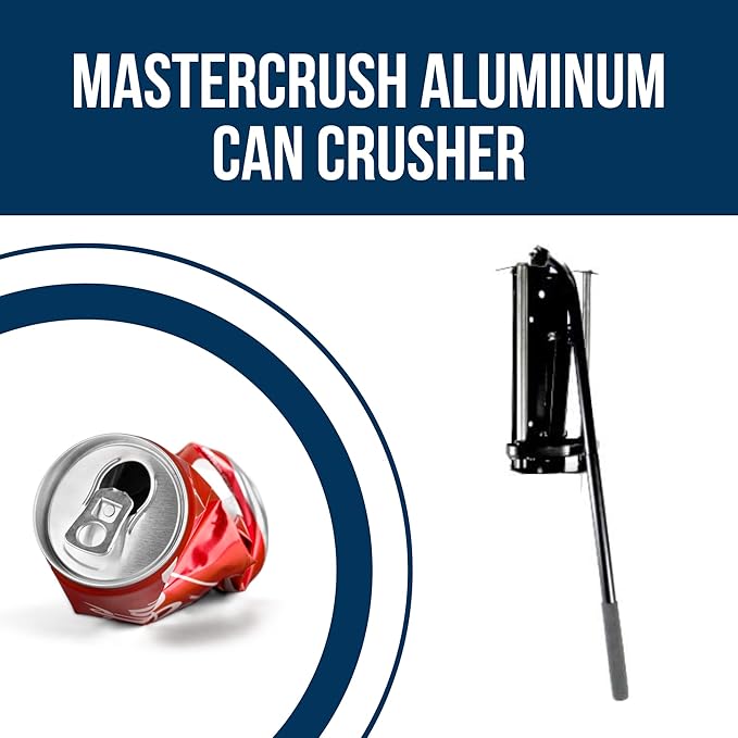 Wall Mounted Aluminum Can Crusher Heavy Duty – Tin and Plastic Bottle Smasher for Recycling (12oz/16oz/24oz/32oz)