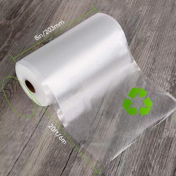 Vacuum Sealer Bags For Food:6 Rolls 8"x20' Commercial Grade BPA Free Bag Rolls Durable Customized Size Food Vac Bags for Storage and Sous Vide Cooking Puncture Prevention