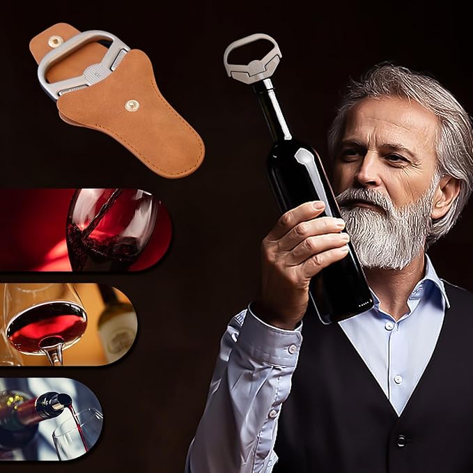 3 in 1 Ah So Two Prong Wine Opener & Cork Remover,It Can Remove The Older and Fragile Wine Corks so Easy for Connoisseurs to Uncork (classic)