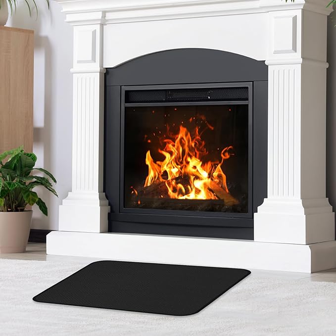 60×42 Inch Under Grill Mats for Outdoor Grill, Hearth Rugs for Fireplaces Fire Resistant, Gas and BBQ Grill Oil-Proof Water-Proof Protector for Decks, Patios and Indoor Grill