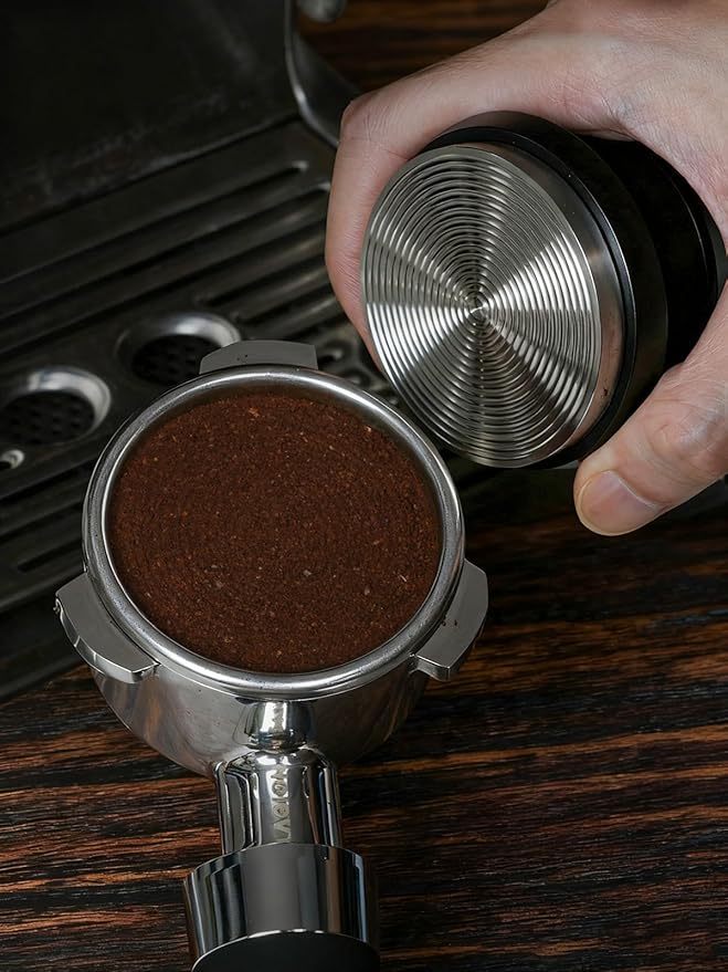 53.3mm Espresso Tamper, Coffee Espresso Accessories with Ergonomic Handle, Tamper Tool Espress Includes 15lb/25lb/30lb Replacement Spring, Coffee Tamper Fits for Breville 54mm Portafilters